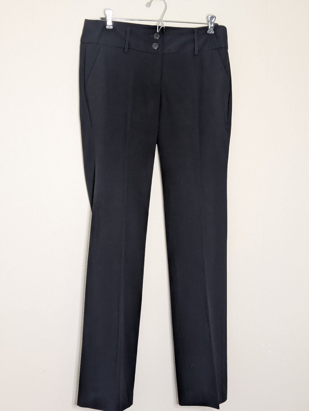 Amanda & Chelsea Tall Black Wide Leg Dress Pant Wide Waistband Women's Size 6